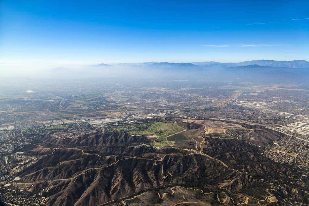 Anflug auf den Flughafen Los Angeles von Süden (depositphotos.com)